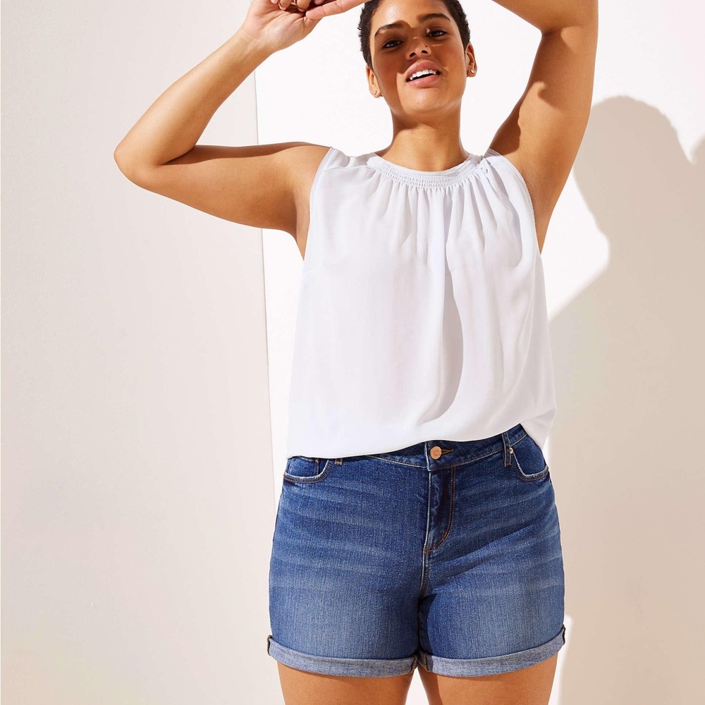 LOFT | Indigo Cuffed Shorts